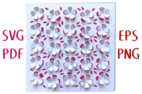 3D Plum Blossom Card: A Versatile 3D SVG for Local Branding and Packaging Design