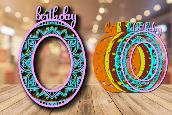 3D SVG 0 Birthday Cake Topper for Modern Branding and Packaging Design