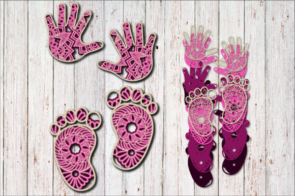 Baby Shower Baby Feet 3D Mandala: A 3D SVG Design for Modern Branding and Marketing