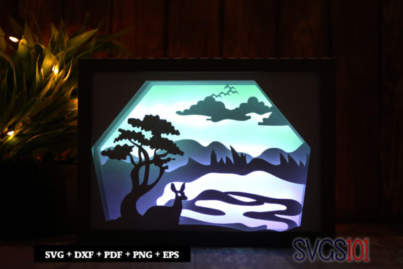 Beautiful Deer Shadow Box Light Box SVG: A 3D Design for Local Brand Storytelling