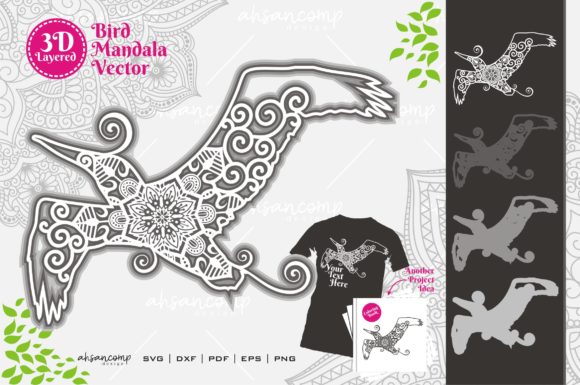 Bird Mandala Vector 1 3D Layered Review for Real Embroidery Projects