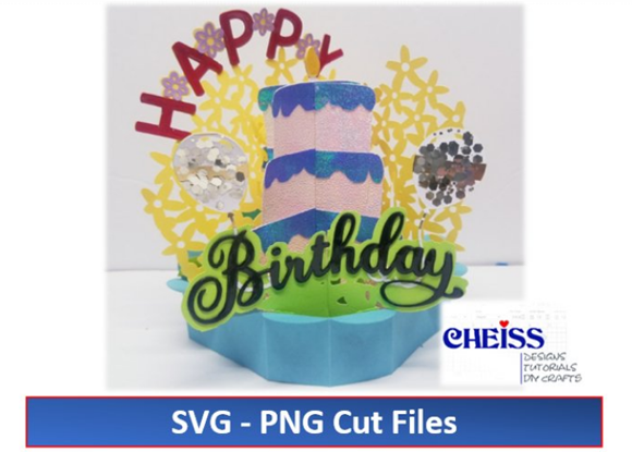 Birthday Cake Pop-Up Card: A 3D SVG Shape That Elevates Celebratory Design Projects