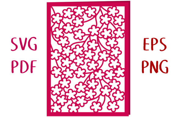 Blossom Flower Lace Card: A Delicate 3D SVG for Elegant Branding and Craft Projects