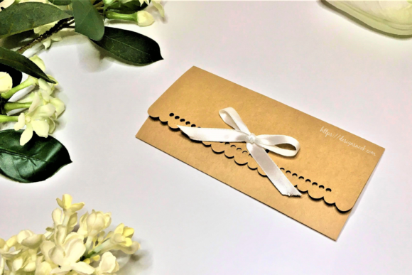 Cash Envelope with Ribbon Holes 3D SVG for Crafters & Etsy Sellers