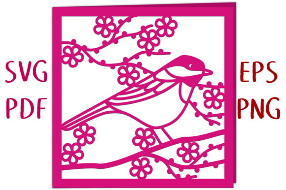 Chickadee Bird Card: A 3D SVG Design for Versatile Local Branding