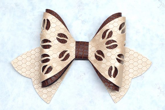 Coffee Bow Template: A Versatile 3D SVG Shape for Branding and Craft Projects