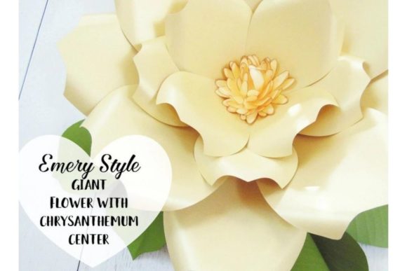 Emery Giant Paper Flower Templates: 3D SVG Design for Branding and Packaging
