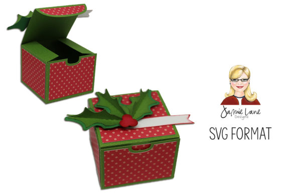 Favor Box with Holly: A 3D SVG for Christmas Crafting and Brand Storytelling