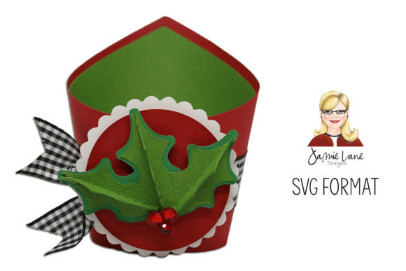 Holly Wrap Box 3D SVG for Christmas Crafting