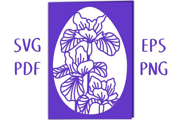 Iris Easter Egg Card: A 3D SVG Design for Versatile Branding and Marketing Visuals