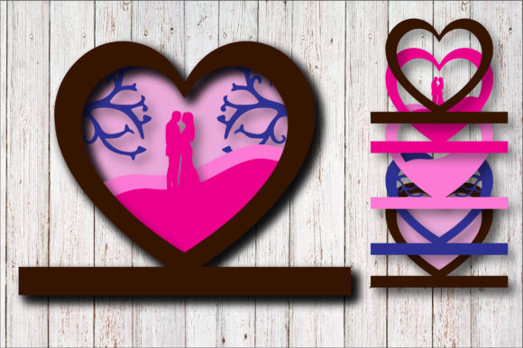 Layered Valentine's Couple 3D SVG for Crafters & Small Business Makers