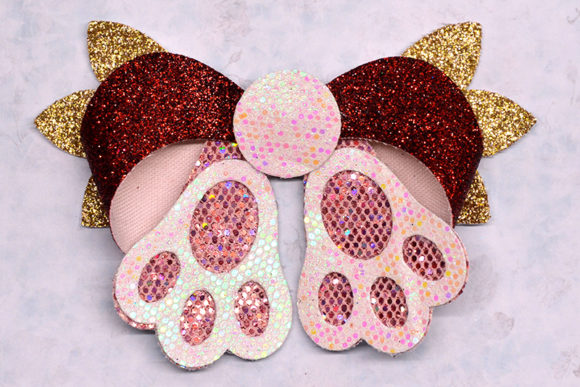 Rabbit Paws Bow Template: A Playful 3D SVG for Branding & Craft Projects