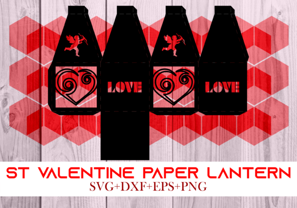 St Valentine Paper Lantern Series 0047 – 3D SVG for Holiday Decor & Printable Design Bundles