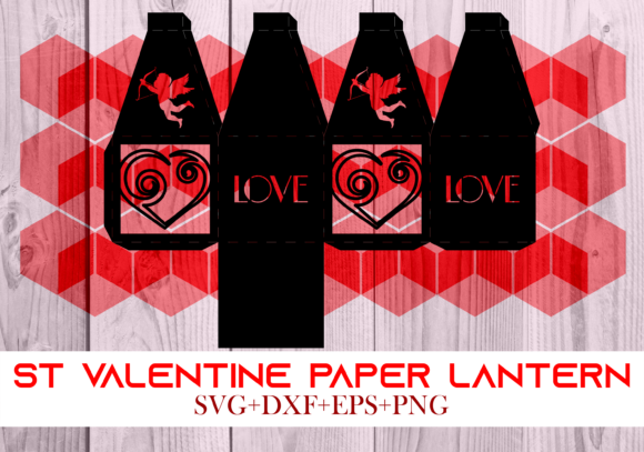 St Valentine Paper Lantern Series 0053: A 3D SVG Shape for Holiday-Themed Editorial Design
