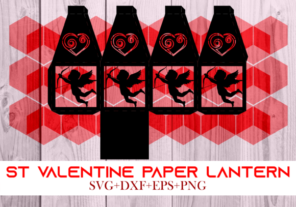 St Valentine Paper Lantern Series 0099: A 3D SVG Design for Festive Editorial Flair