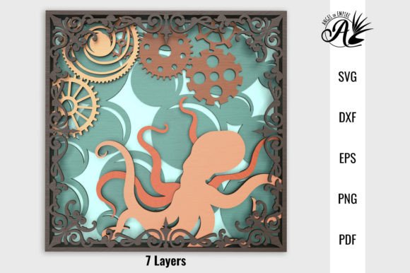 Steampunk Deep Water Octopus 3D SVG for Shadow Boxes: A Designer’s Real-World Branding Review