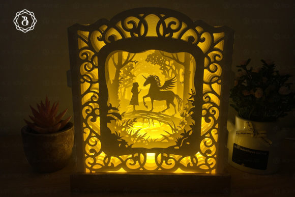 Unicorn Pop-up Card: 3D SVG Magic for Shadow Box Visuals